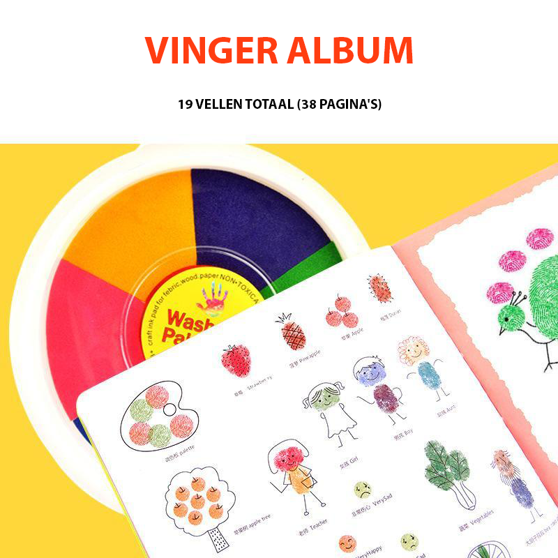 Fingerstämpel Målarset | Stimulerar kreativitet och lekglädje - Bläckdynor för barn