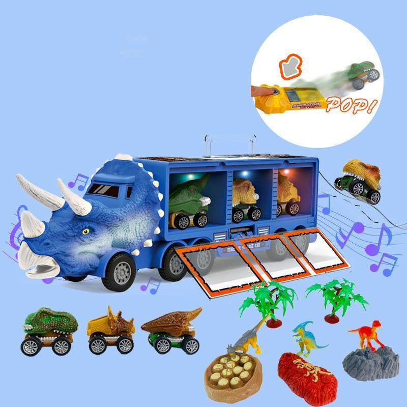 Musikalischer Dinosaurier Lkw | Schöner Dinosaurier-Transporter Spielzeug - Fördert kreatives Spielen und motorische Fähigkeiten