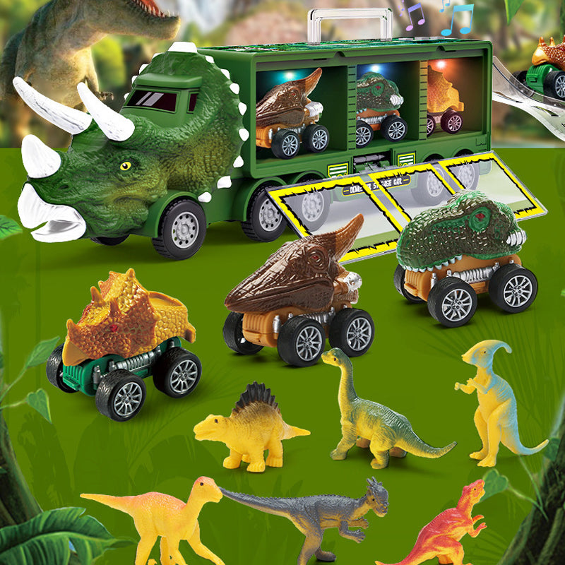 Musikalischer Dinosaurier Lkw | Schöner Dinosaurier-Transporter Spielzeug - Fördert kreatives Spielen und motorische Fähigkeiten