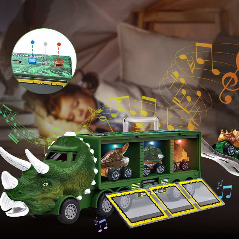 Musikalischer Dinosaurier Lkw | Schöner Dinosaurier-Transporter Spielzeug - Fördert kreatives Spielen und motorische Fähigkeiten