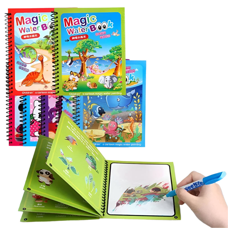 Magisches Wasser Malbuch | Fördert Kreativität und Spielspaß - Malen mit Wasser