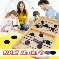 Thumbnail for Slam Shot | Gioco di hockey in legno per famiglie - Gioco di reazione