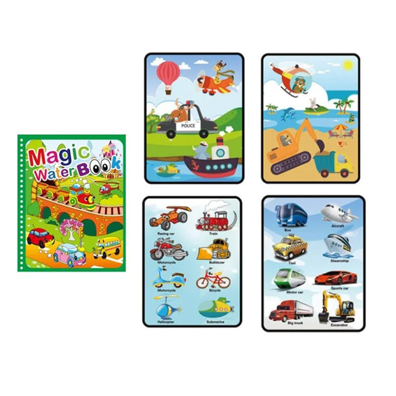 Magisches Wasser Malbuch | Fördert Kreativität und Spielspaß - Malen mit Wasser
