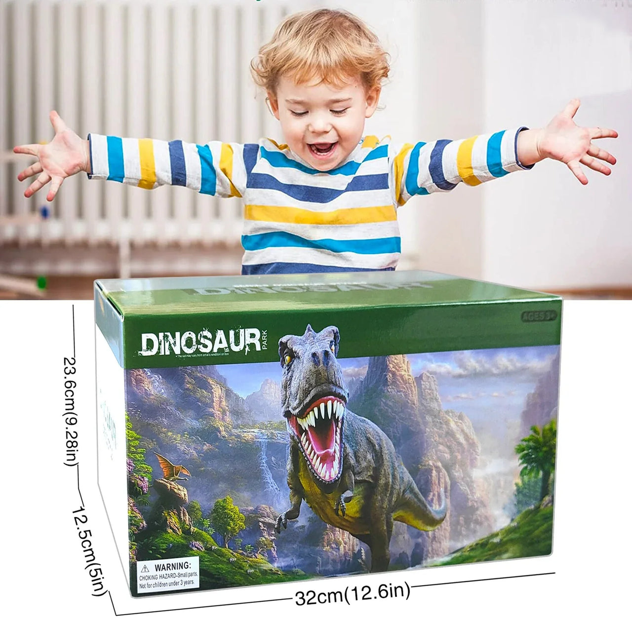 Racing Dinosaur Train Set | Fantasierijke Treinbaan Set voor Ongekend Speelplezier - Inclusief Extra Dino en Treinauto