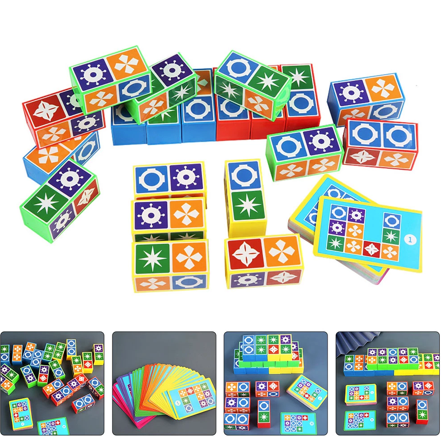 Gioco di puzzle a cubo | Imparare a riconoscere le forme con cubi magici - Gioco di blocchi