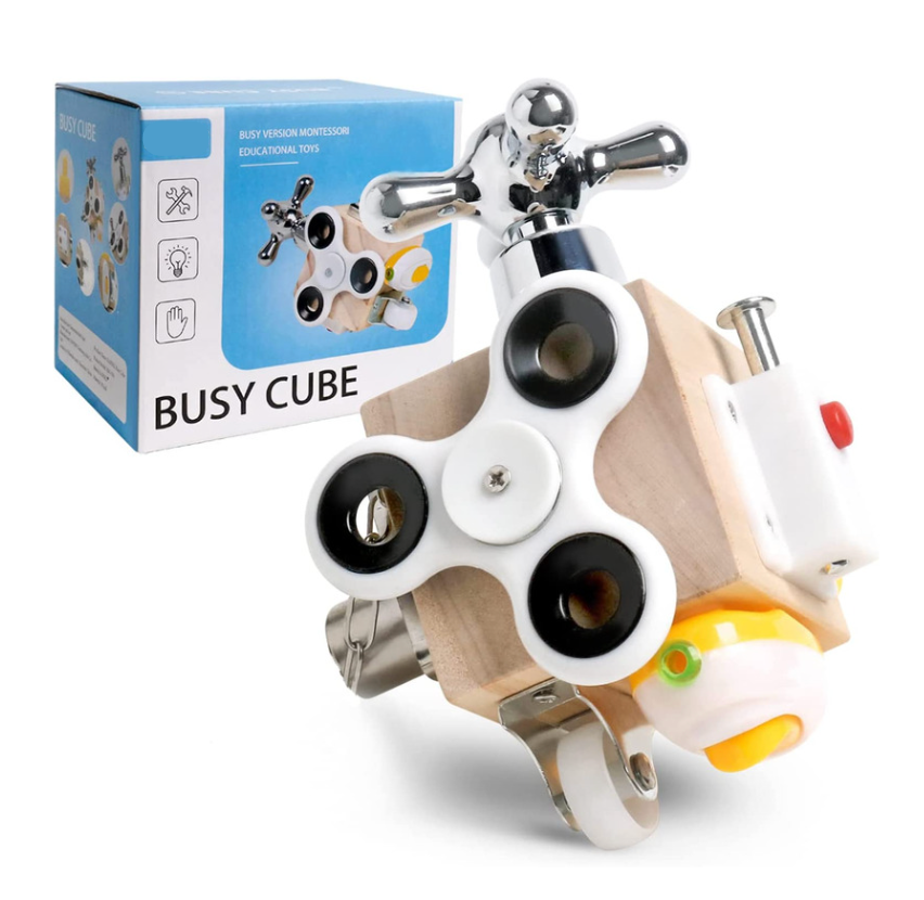 Ecotoys Busy Cube | Lära genom lek - Leksaker för resan