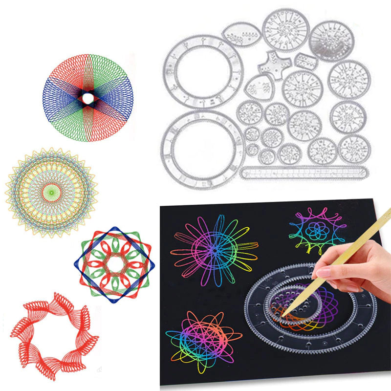 SpiralScribe | Découvrez des motifs infinis - Règle spirographe pour des heures de plaisir créatif